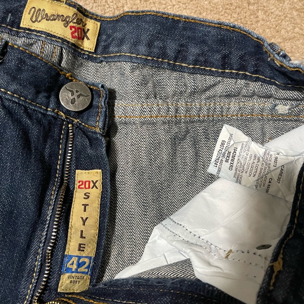 Wrangler 20X Men's Dark Blue Bootcut Jeans